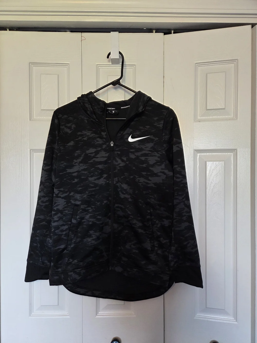 Nike Basketball Black & White Dri-FIT Basketball Zip Hoodie